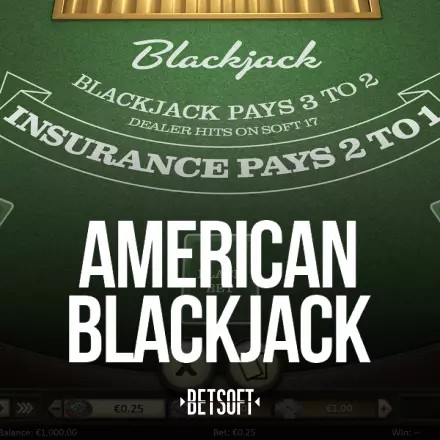 American Blackjack slot icon by Betsoft Gaming, available at Spinko24