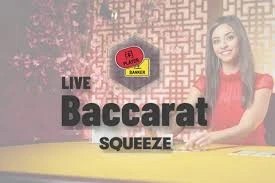 Baccarat Squeeze slot icon by Evolution, available at Spinko24