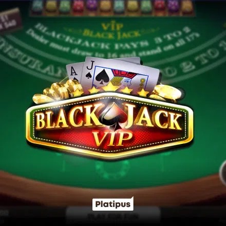 Blackjack VIP online game logo by Platipus on spinko24casino.net