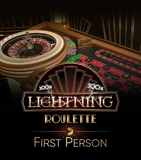 Enjoy First Person Lightning Roulette by Evolution – logo hosted on spinko24casino.net