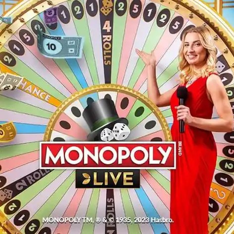 Monopoly Live online game logo by Evolution on spinko24casino.net