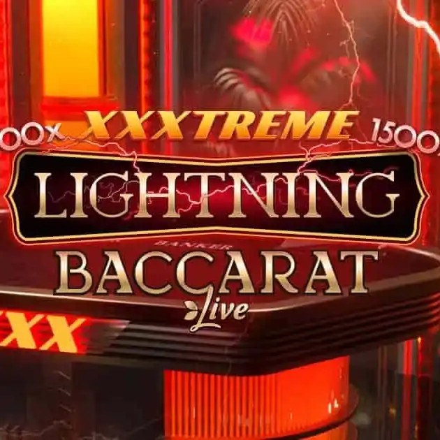Official Live Dealer logo: XXXtreme Lightning Baccarat by Evolution at Spinko24